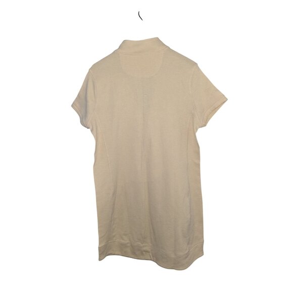 Legendary Outfitters Womens Quarter Zip Knit Dress With Pockets Beige L - Picture 2 of 8